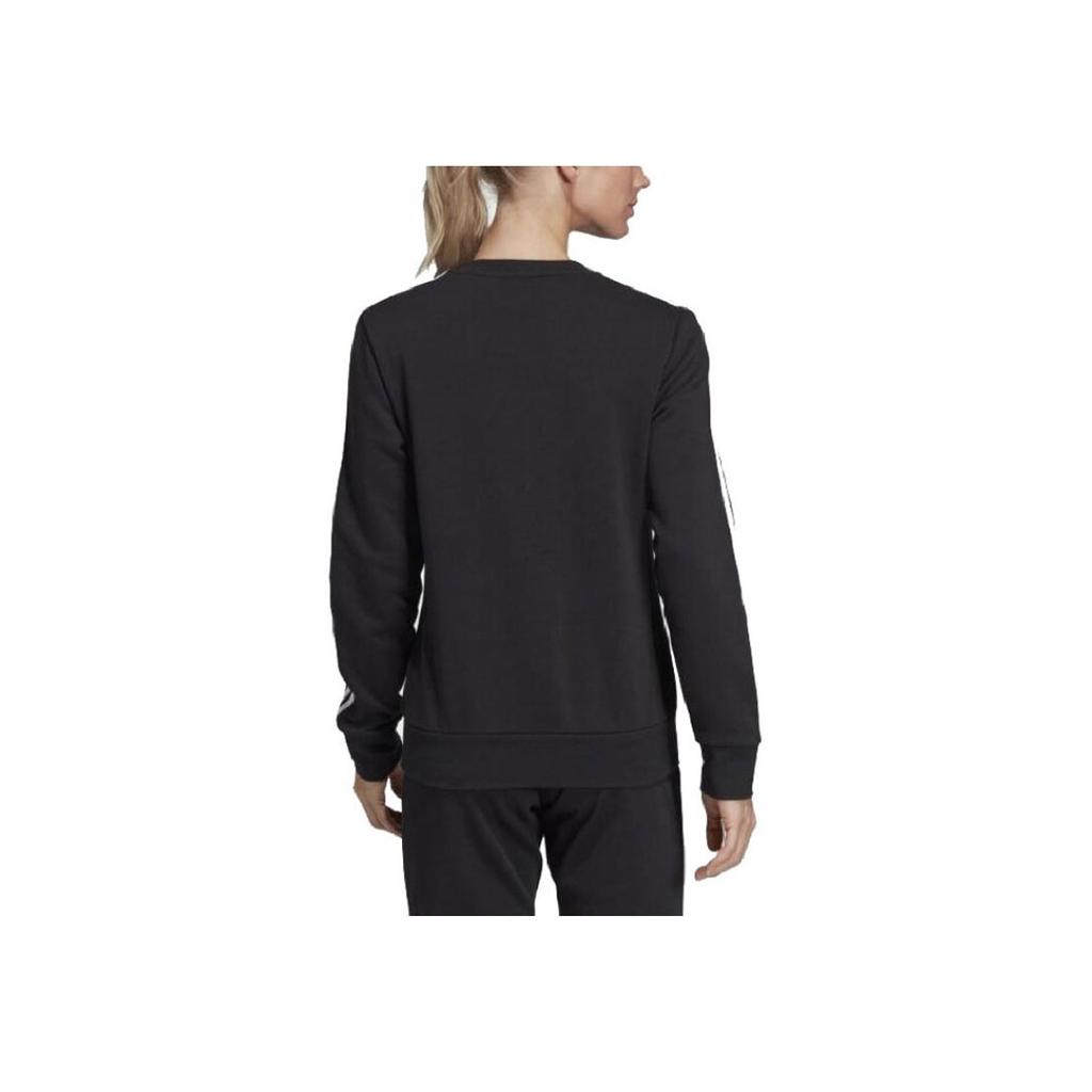 Adidas Классический полосатый логотип спортивный круглый вырез толстовка женская толстовка черный DT5072