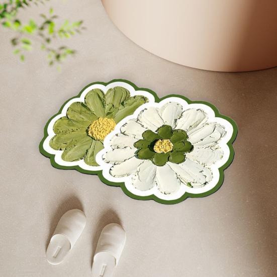 Привлекательный коврик для ванной комнаты, нескользящий, сильно впитывающий воду, легкий в уходе, супер впитывающий коврик для ванной и душа, товары для дома