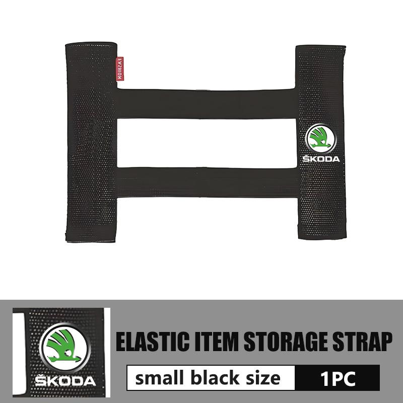 VIJT4 For Skoda Car Interior Organizer Back Rear Trunk Storage Mesh Fixed Straps Fabia 1 2 Octavia a7 RS Superb Rapid Yeti Karoq