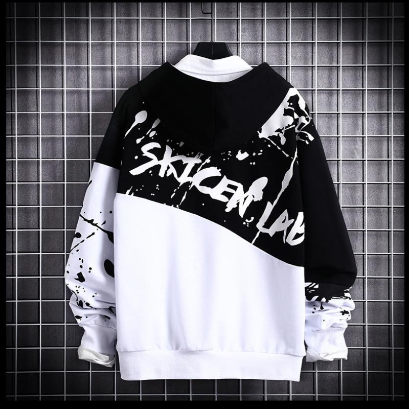Мужская мода с длинным рукавом в стиле хип-хоп, пуловер с капюшоном, свободный топ, толстовки для пар