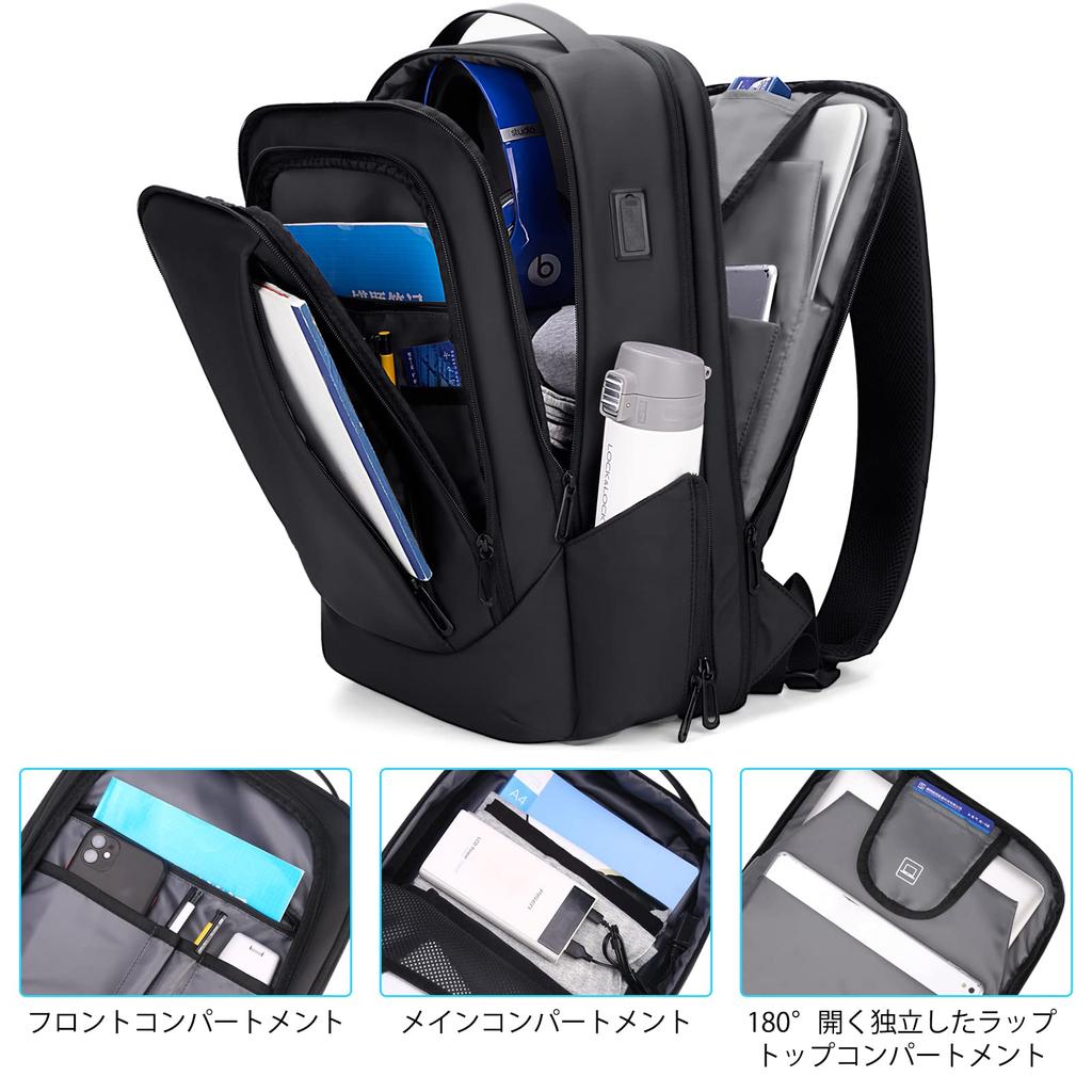 Бизнес 2025 расширенный большой ПК USB зарядка ноутбук для бизнеса черный [FENRUIEN] рюкзак, мужской, новейший, многофункциональный, ластовица, водонепроницаемый,