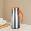 1.0L Stainless Steel Vacuum Thermal Coffee Carafe Modern Tea Kettle Cold Beverage Pitcher for Camping Office Parties Hotel Cafes