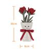 Apricot Lamb Rose Vase Plush Soft and Cute Stuffed Animal for Babies and Plush Rose Vase 30cm Children's Animal, Boys,