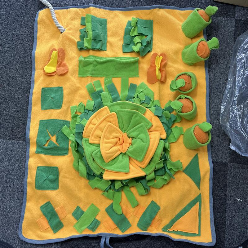 Полярный флисовый коврик для нюхания домашних животных, тренировочный коврик для собак, игрушки-пазлы для поощрения естественного поиска пищи