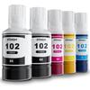 Чернила 102 Мультипак Совместимы С Epson Ecotank Et-4850 Et-4750 Et-3850 Et-3750 Et-2850 Et-2750 Et-15000 Et-2856 Et-2851, Картридж