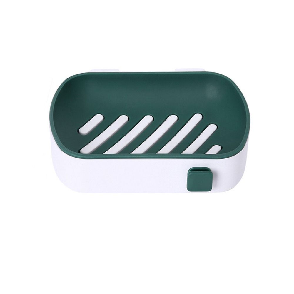 Hook Double-layer Soap Dish Self Adhesive Soap Storage Tray Creative Soap Box Household