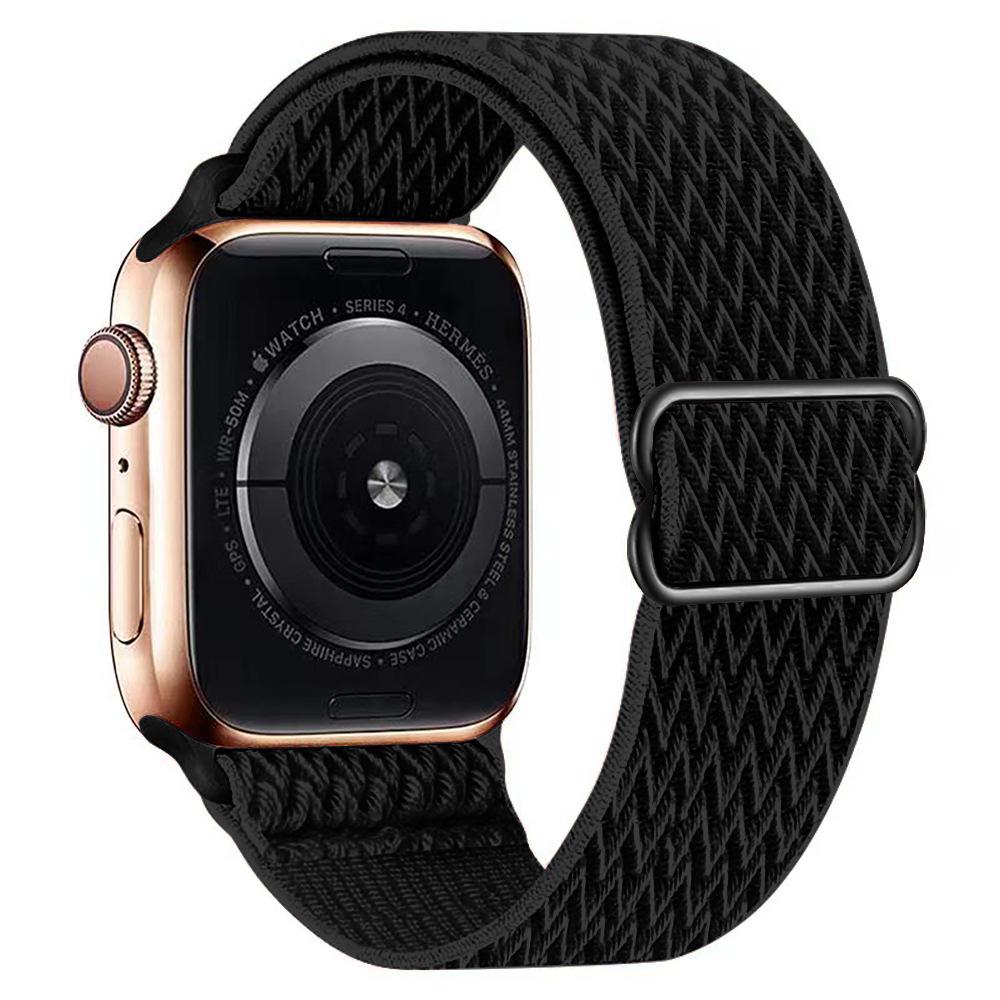 Эластичный нейлоновый ремешок для Apple Watch Series 10 Ultra 2 9 8 7 6 5 Se 4 3 SE Браслет для IWatch 49 мм 42 мм 41 мм 44 мм 45 мм 40 мм Браслет Спортивные ремешки