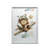 Flying Bear Pilot Poster Flying Bear Pilot Poster, 40X50 Cm, Gold Aluminum Frame, 230 Gsm Matte Paper