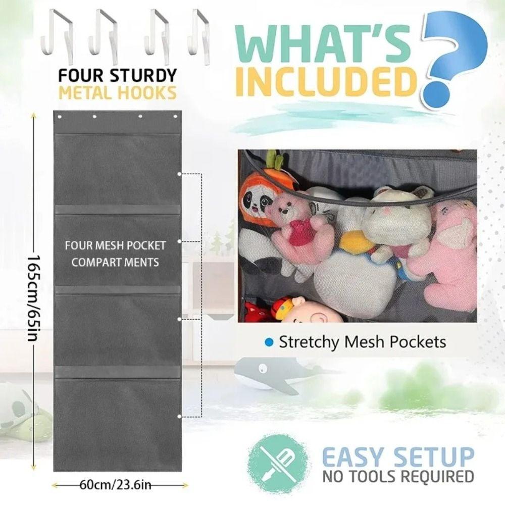 Large Size Doll Display Mesh Hanging Bag New Toy Organizer  Children's Room
