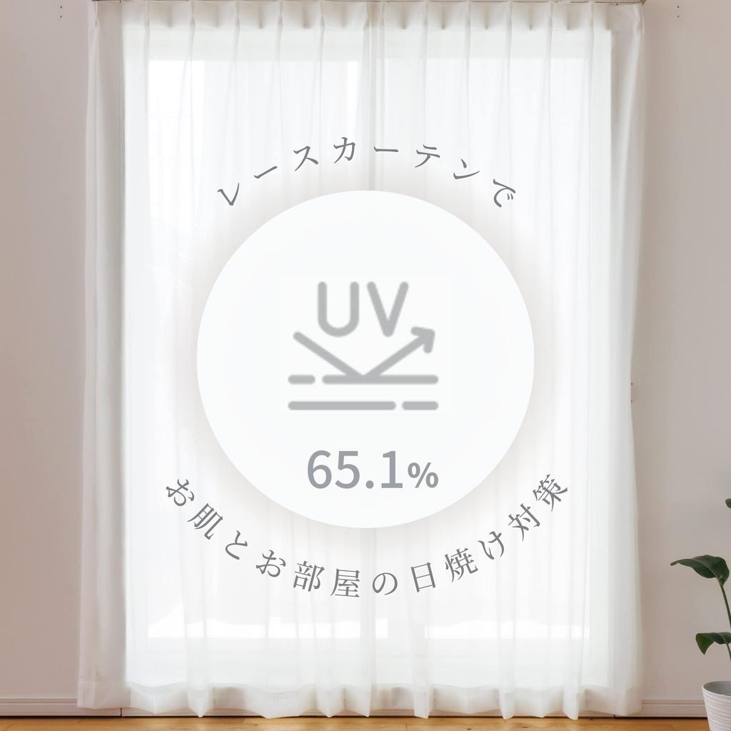 Занавеска Лабораторный Эффект Полосатое Кружево 100см Шириной х 188см Комплект из 2 шт. Полосатая Плохо Просматривается Снаружи во Время УФ-излучения с Регулируемыми Крючками