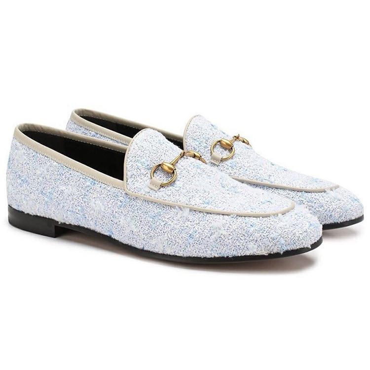 Gucci Женские балетки Jordaan небесно-голубого цвета 431467 GYV10 4590