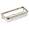 Gold Bathroom Shelf Kitchen Rack Accessories Wall Mount Shower Shampoo Storage Shelves Electroplated Copper Basket 30cm