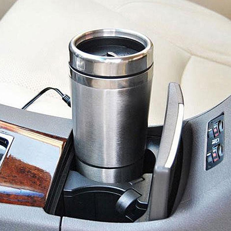 Автомобильная электрическая нагревательная чашка из нержавеющей стали с контролем температуры, чашка для воды, водонагреватель, головка прикуривателя