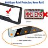 BGGTMO Carbon Fiber License Plate Frames- 2 Pack Black Aluminum Printed Carbon Patterns Car Tag Cover For Front & Rear, 4 Hole Heavy Duty Universal