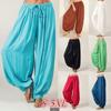 Summer Women's Solid Color Lantern Pants Loose Pleated Drawstring Casual Ankle Sports Pants Harlan Pants