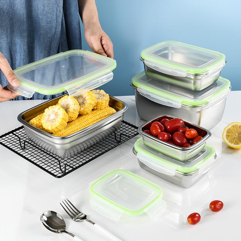 1800 мл/2800 мл 304 нержавеющая сталь Bento Lunch Box большой емкости еда сохраняет свежесть портативный герметичный изоляционный контейнер для хранения