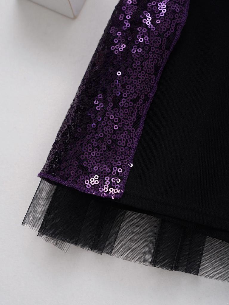 Детский блестящий комбинезон без рукавов с блестками для балета и танцев, современный джаз, латинский комбинезон для выступлений на сцене