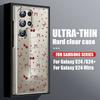 Для Samsung S25 S24 S22 Ultra Plus S23 S21 Fe A16 A54 A34 A35 A52 A53 A55 A15 ударопрочный бант узор прозрачный тонкий жесткий ПК чехол для телефона