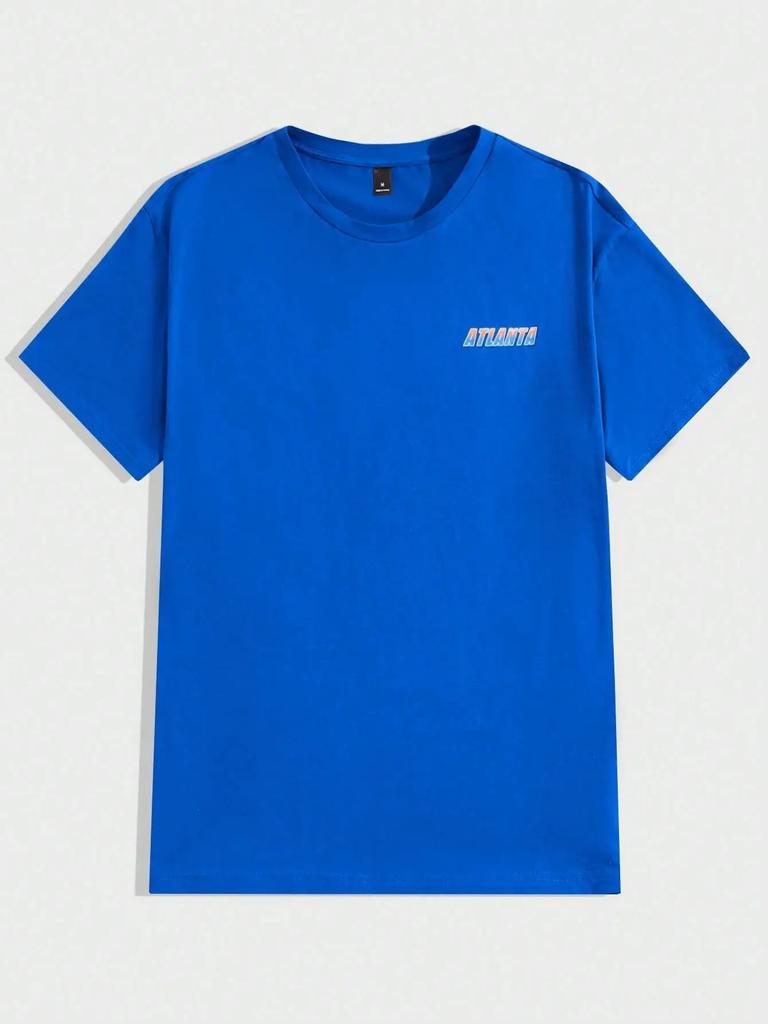 Atlanta Racing Muscle Car Street Graphic Мужские футболки Хлопковые свободные футболки с коротким рукавом, дышащие повседневные топы