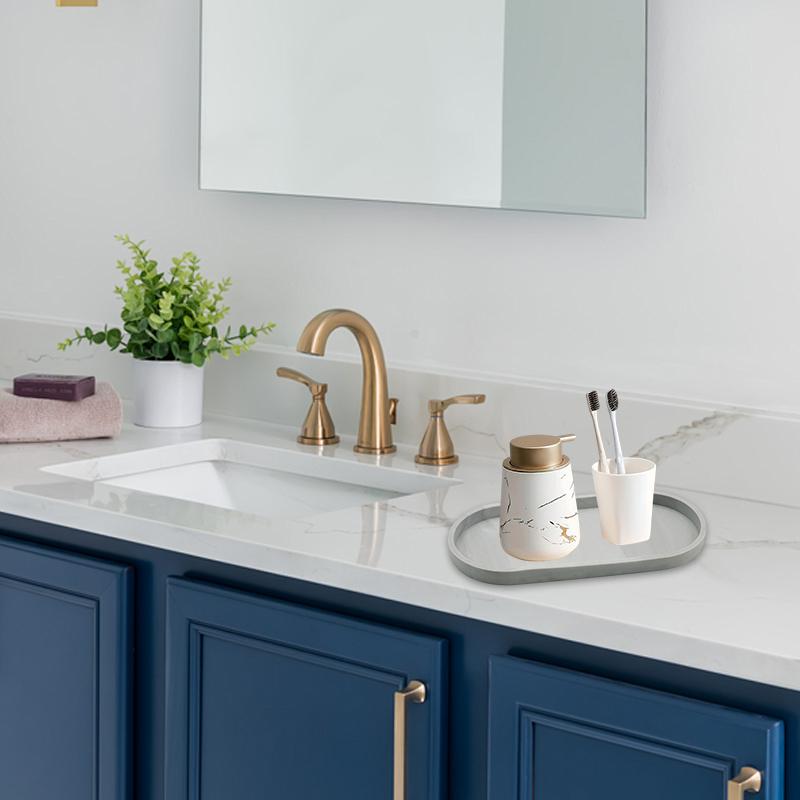 Silicone Storage Tray Thickened Shatterproof Bathroom Vanity Organizer For Jewelry Cosmetic Soap Non Slip Living Room Decor