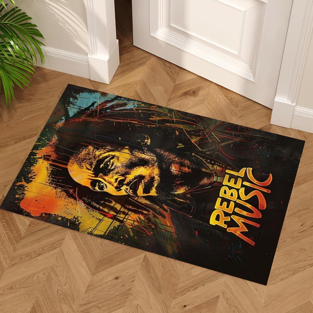 Bob Marley Carpet Design For Study Room Entryway Balcony Kitchen Antislip Rug Office Home Decor Perfect Gift For Womenmen