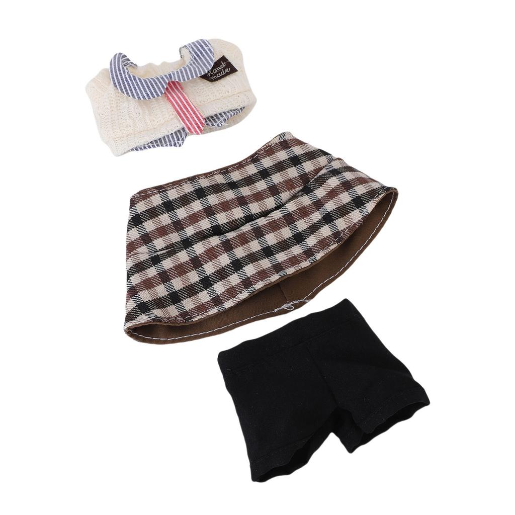 Clothing Kit for 17cm Dolls Bucket Hat Top and Pants Gentleman Outfits Dressing Decoration Collectibles