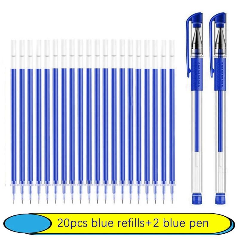 Набор из 6-25 шт. Гелевых ручек 0,5 мм Нейтральные ручки Черный/Синий/Красный Цвет Сменные стержни Плавное письмо Школьные канцелярские принадлежности