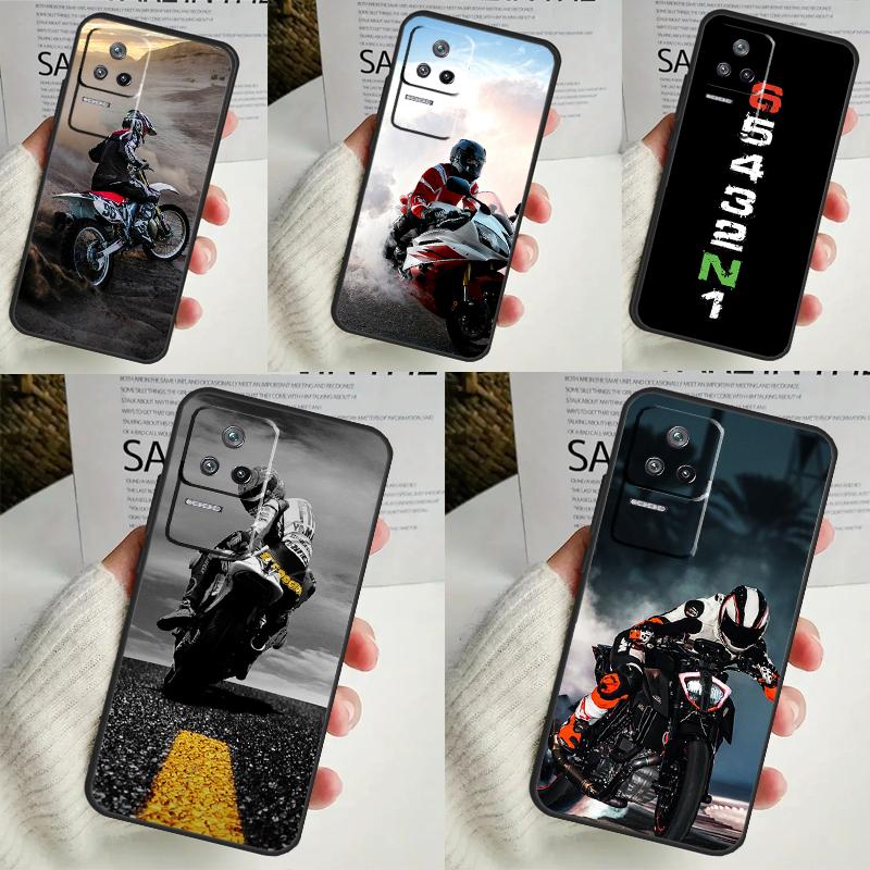 Moto Cross Motorcycle Sports Case For POCO X6 Pro X3 X5 F3 F5 M5s M6 Pro Xiaomi 14 Ultra 11T 12T 13T Pro 12 13 Lite Cover