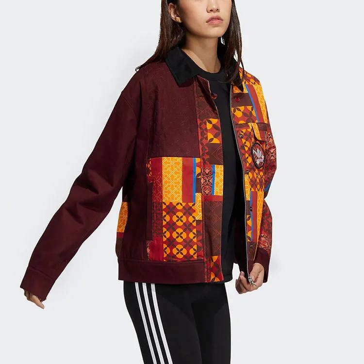 Adidas Originals Puffer Jackets Women's Dark Red Lapel Moderate Other (Unisex) Puffer Jackets HD0344