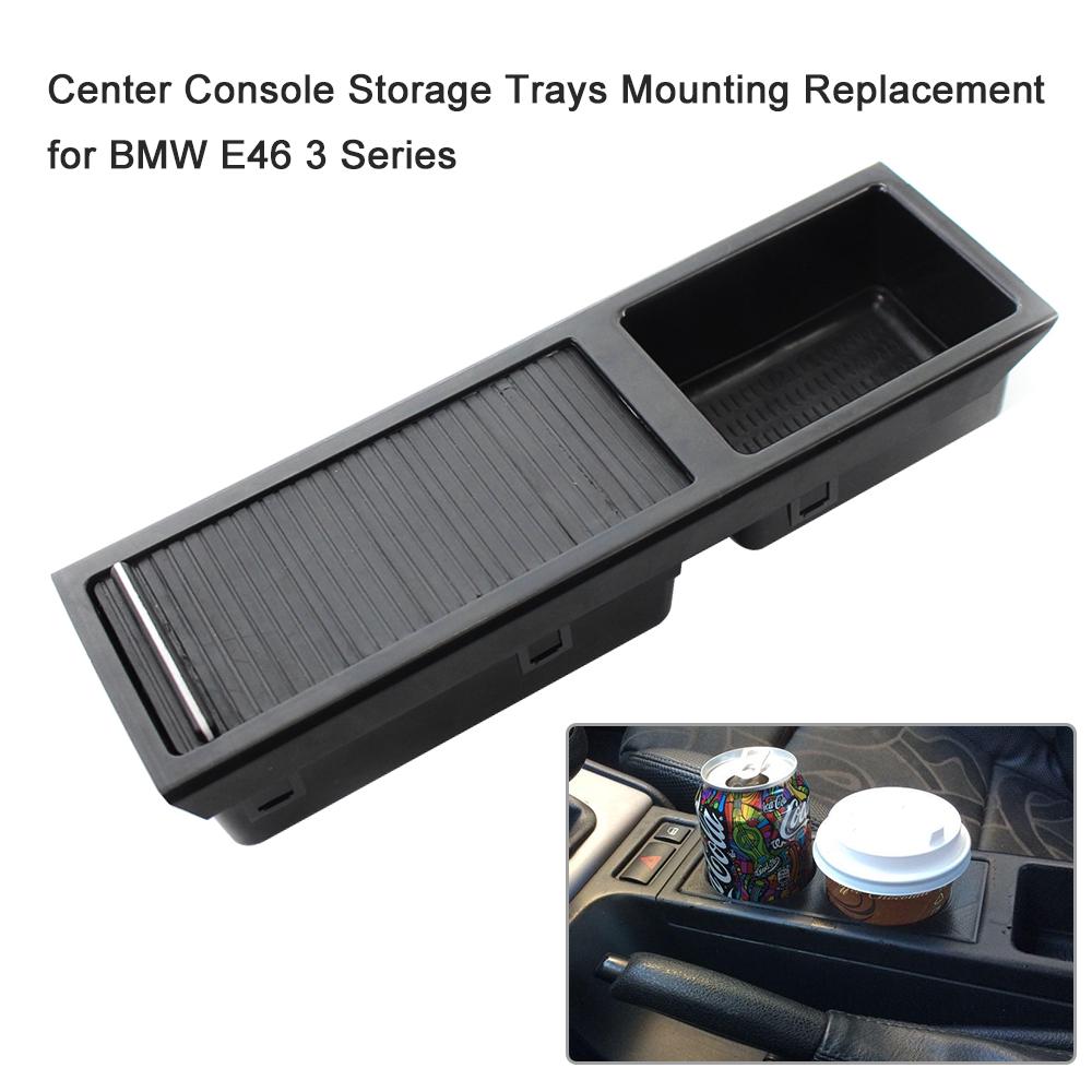 Noble Carbon Pattern Center Console Storage Trays Mounting Replacement for BMW E46 3 Series