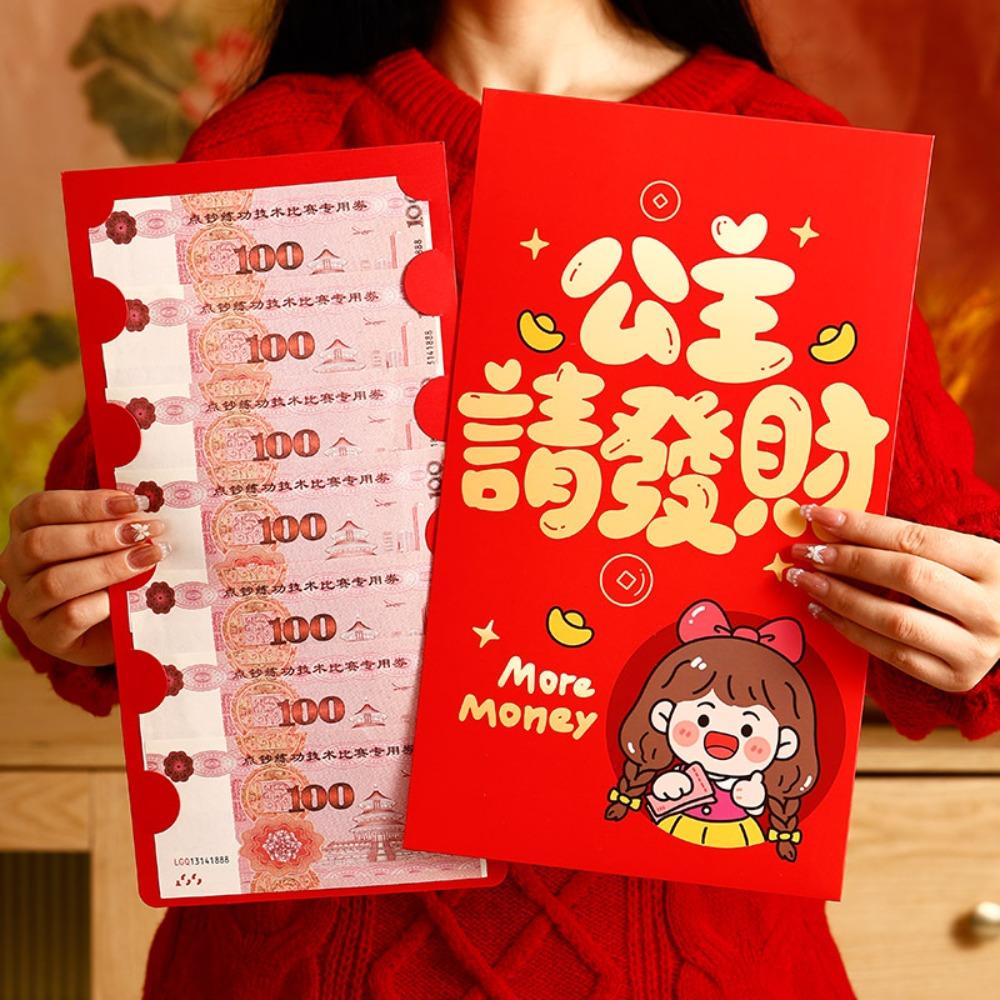 Cartoon 2026 Horse Year Red Envelope Chinese Style Traditional New Year Money Envelope Blessing Paper Bless Fortune Pocket
