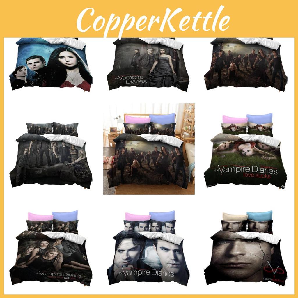 Комплект постельного белья с 3D-принтом «Дневник вампира», мягкий и прочный материал из полиэфирного волокна