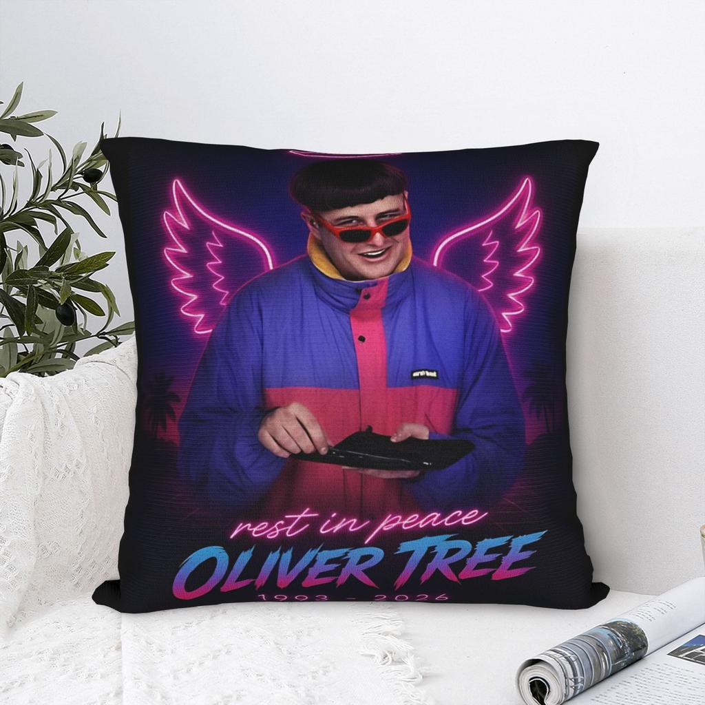 Oliver Tree Покойся с миром 1993–2026 Наволочка Графическая наволочка для дивана, спальни, домашнего декора Ретро Модная наволочка