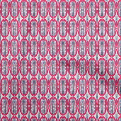 Ткань Cotton Flex Fuschia Pink с геометрическим узором, ткань с принтом, по ярдам, 40 дюймов