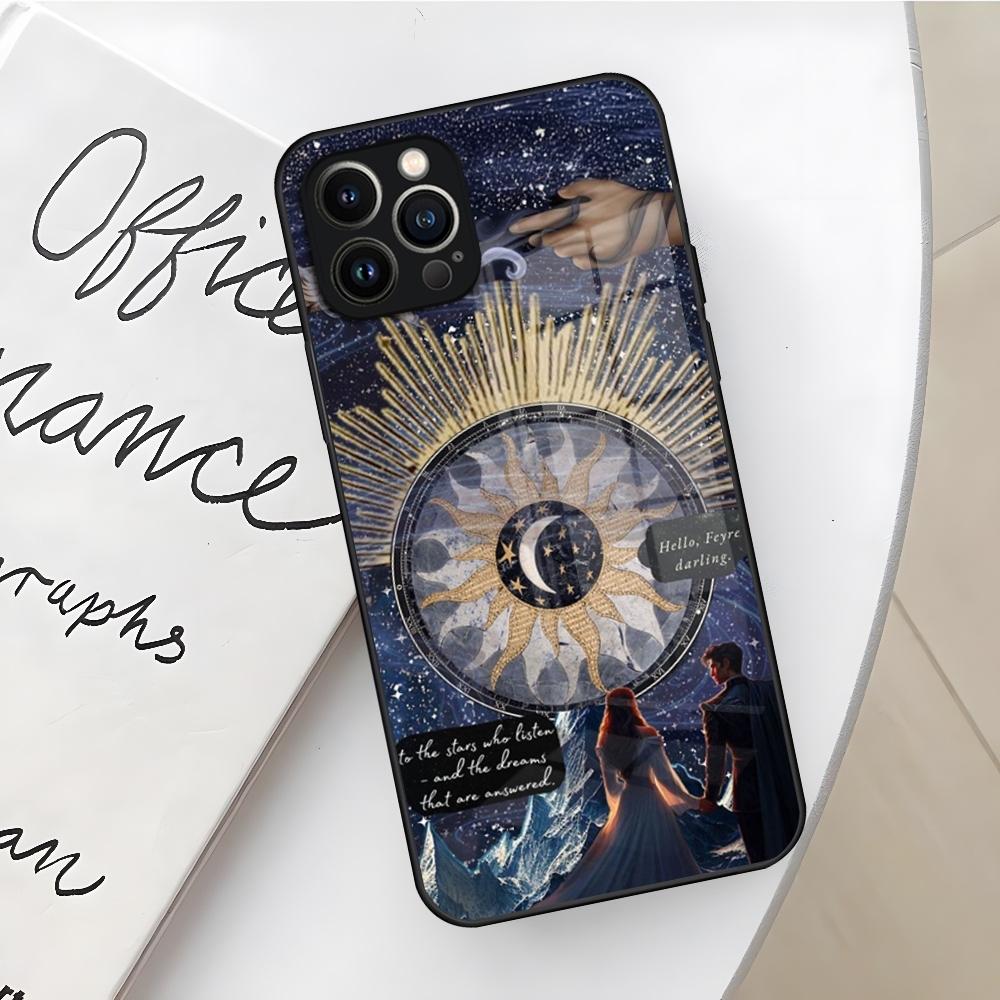 Чехол для телефона Acotar A Court of Mist and Fury для Iphone 17 16 Air 15 14 12 11 13 Pro Max Mini X Xr Xs Se Стеклянная крышка Puls