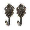 2Pcs Zinc Alloy Wall Hook European Classic Drapery Curtain Tieback Hooks Trendy Cloth-hat Hook