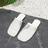 Fish Net Woven Hollow Roman Sandals for Women's Summer New Fisherman Flat Bottomed Round Toe Half Slippers