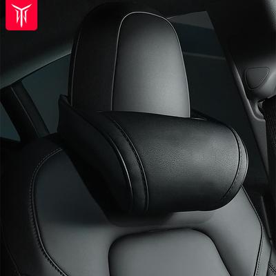 Подушка для шеи YZ для сиденья для Tesla Model 3/Y/X/S, подушка для шеи из искусственной кожи, подушки из пены с эффектом памяти, автомобильные подушки