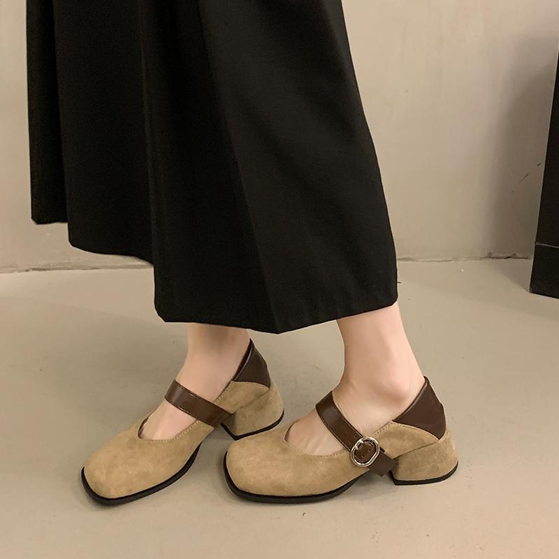 Модные винтажные туфли Мэри Джейн с квадратным носком и толстым каблуком для женщин, уличный стиль, уютный леопардовый принт, для вечеринки, женские туфли-лодочки, новинка весна-осень