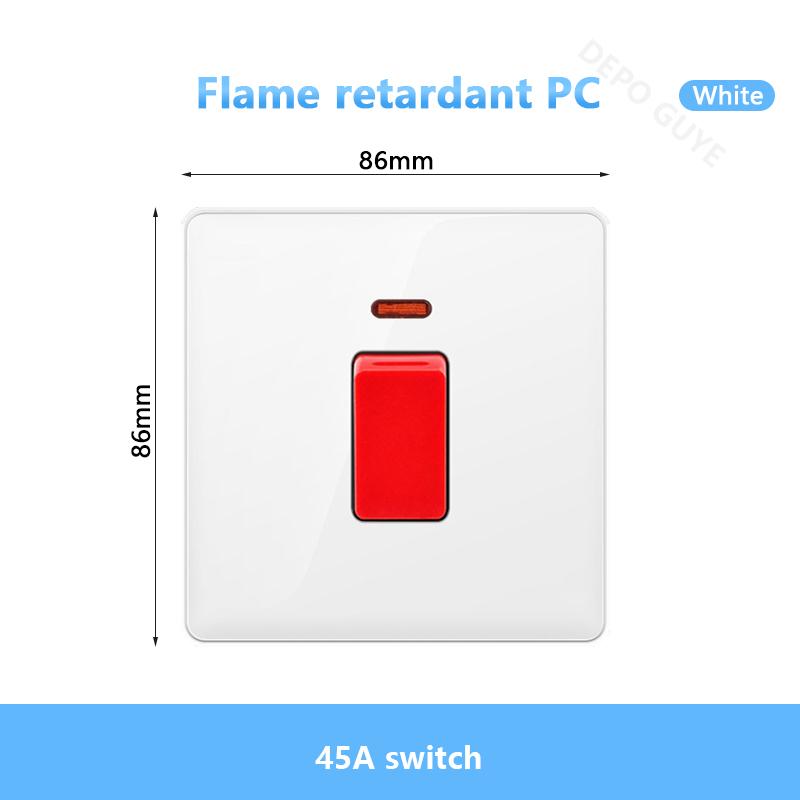 Белая настенная розетка USB стандарта Великобритании 13A, универсальная вилка Type-C для быстрой зарядки мощностью 18 Вт, настенный выключатель света, электрическая розетка