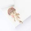 Sparkling Rhinestone Breast Pin Zinc Zinc Alloy Sea Life Pins New Jellyfish Brooches  Women
