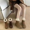 Female Shoes On Sale 2024 Sleeve Women's Boots Winter Suede Round Toe Solid Short Barrel Flat Snow Boots Zapatos De Mujer