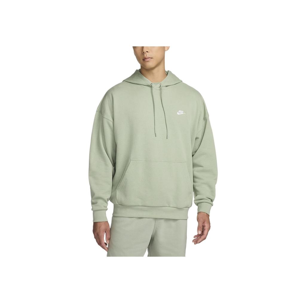 Nike Club Fleece Solid Soft Comfortable Knitted Hoodie Men Hoodies Emerald-Horizon White HJ1817-370