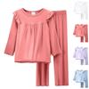 Girls' Pajamas Long Sleeved Home Clothes Parent-child Styles Air-conditioned Clothes