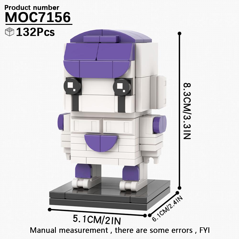MOOXI Серия Аниме MOC Кирпичи Кирпичная Голова Фигурка Лун Сделай Сам Набор Конструкторов для Взрослых Модель Детские Образовательные Игрушки для Детей Подарок