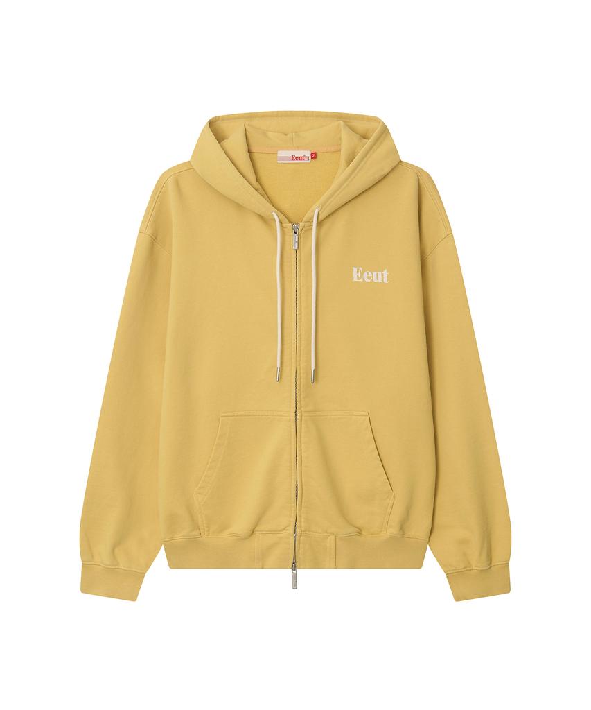 Eeut Eeut Basic Washed Sweat Zip-Up / Yellow