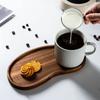 Wooden Fruit Platter with Coaster Food Dish Serving Ware Solid Wood Plate  Hotel