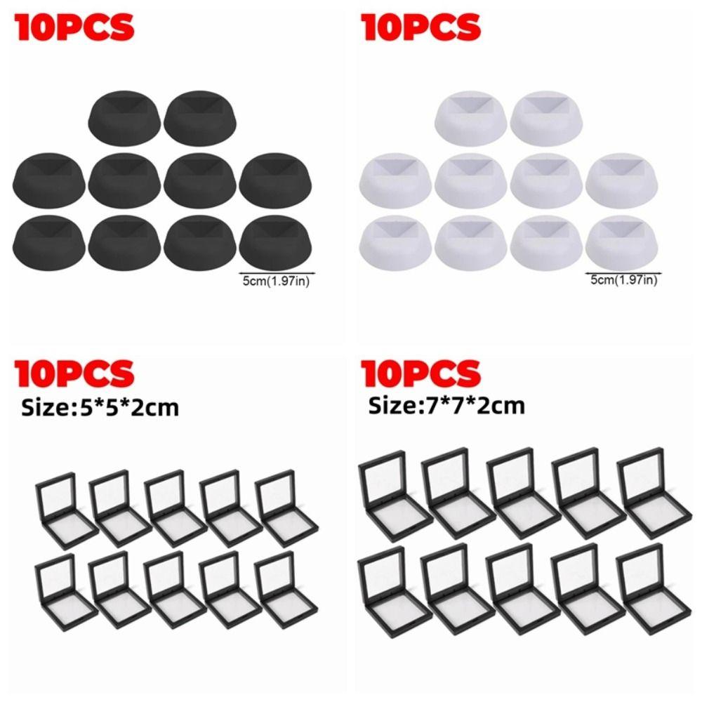 10Pcs Plastic PE Film Storage Box Suspension Jewelry Case Jewelry Retail Packaging