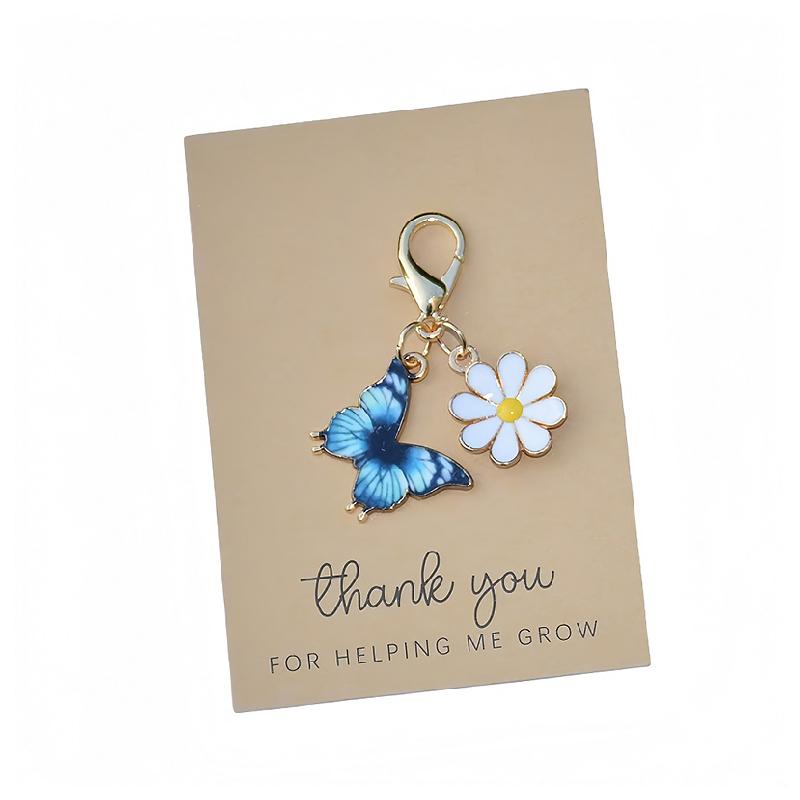 1 шт. DIY Подарок Подвеска-брелок с дизайном бабочки Металлический брелок для ключей Креативность Вечеринка Маргаритка Милый