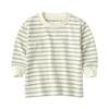Футболка MUJI Baby Smooth Brushed Crew Neck Long Sleeve Unisex Baby CC23SA4A Light Green Border Baby 80